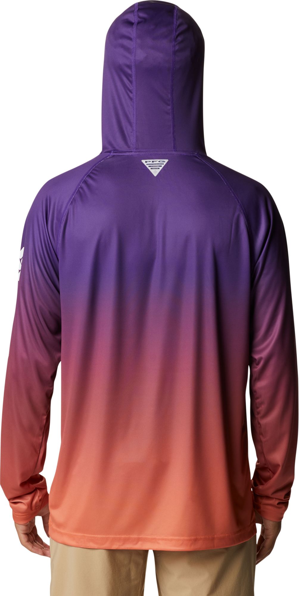 Columbia Men's Clemson Tigers Regalia PFG Super Terminal Tackle Long Sleeve Hooded T-Shirt product image