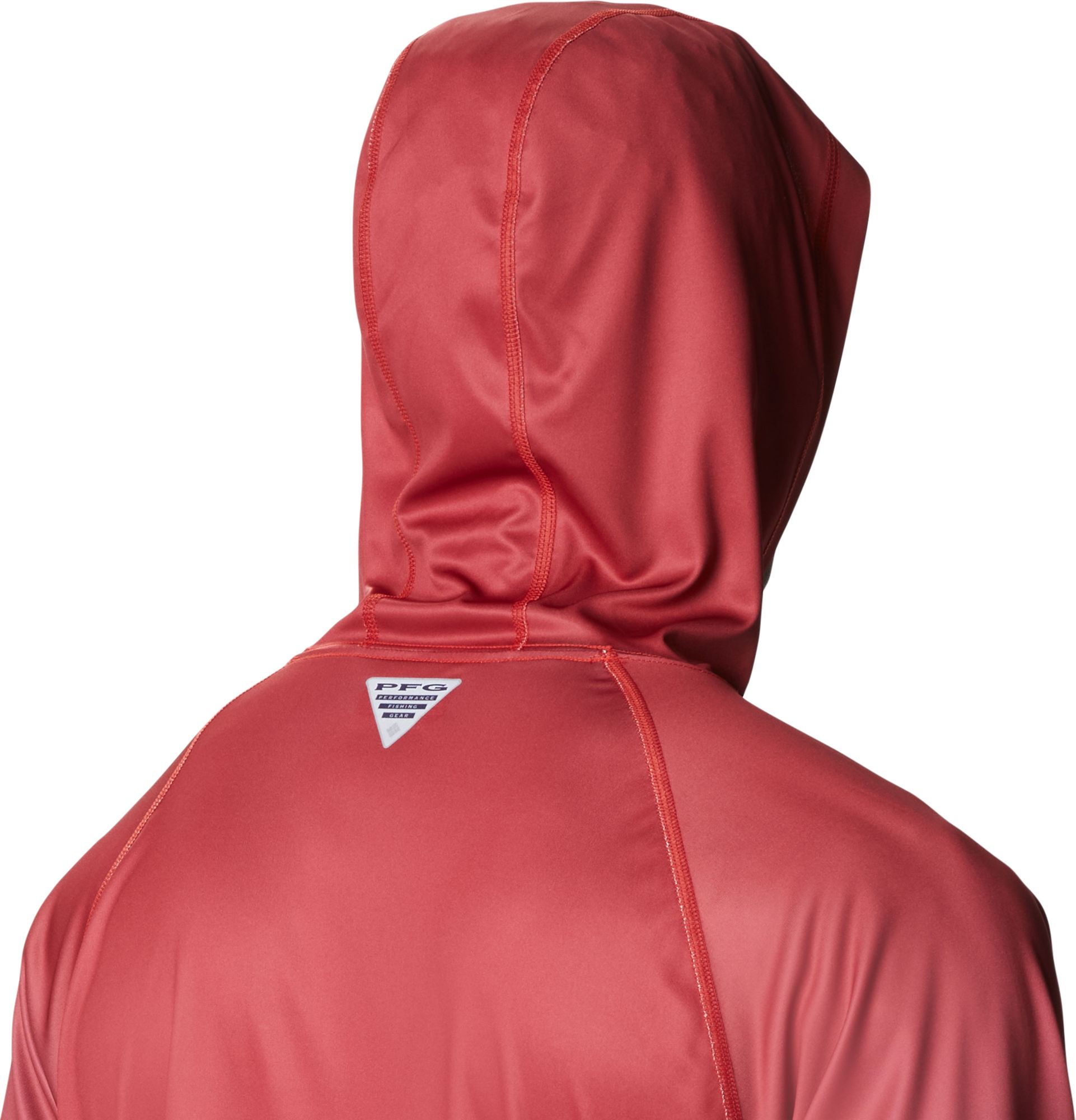 Columbia Men's Ohio State Buckeyes Scarlet PFG Super Terminal Tackle Long Sleeve Hooded T-Shirt product image