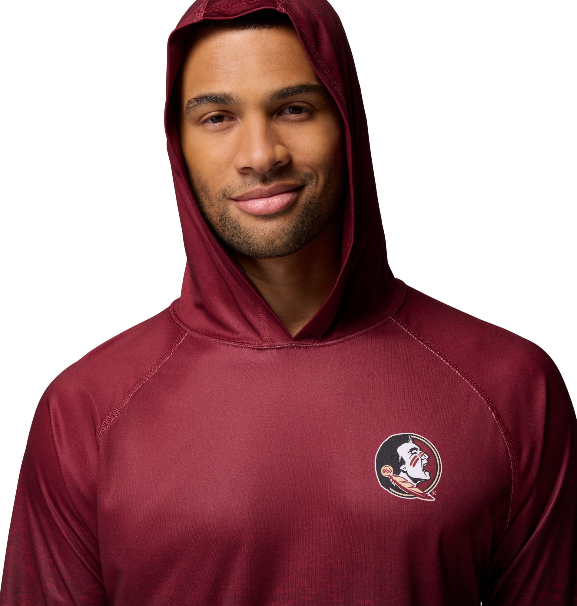 Columbia Men's Florida State Seminoles Cabernet Super Terminal Tackle Ombre Pullover Hoodie product image