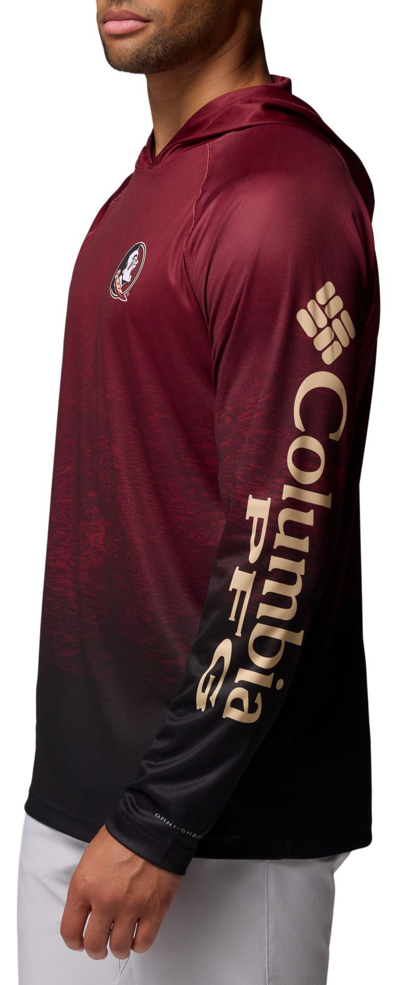 Columbia Men's Florida State Seminoles Cabernet Super Terminal Tackle Ombre Pullover Hoodie product image