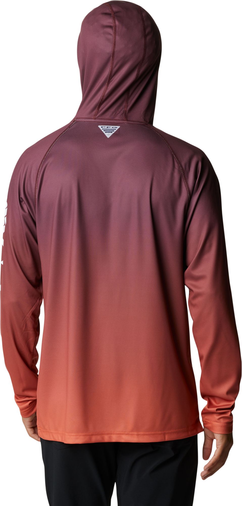 Columbia Men's Virginia Tech Hokies Maroon PFG Super Terminal Tackle Long Sleeve Hooded T-Shirt product image