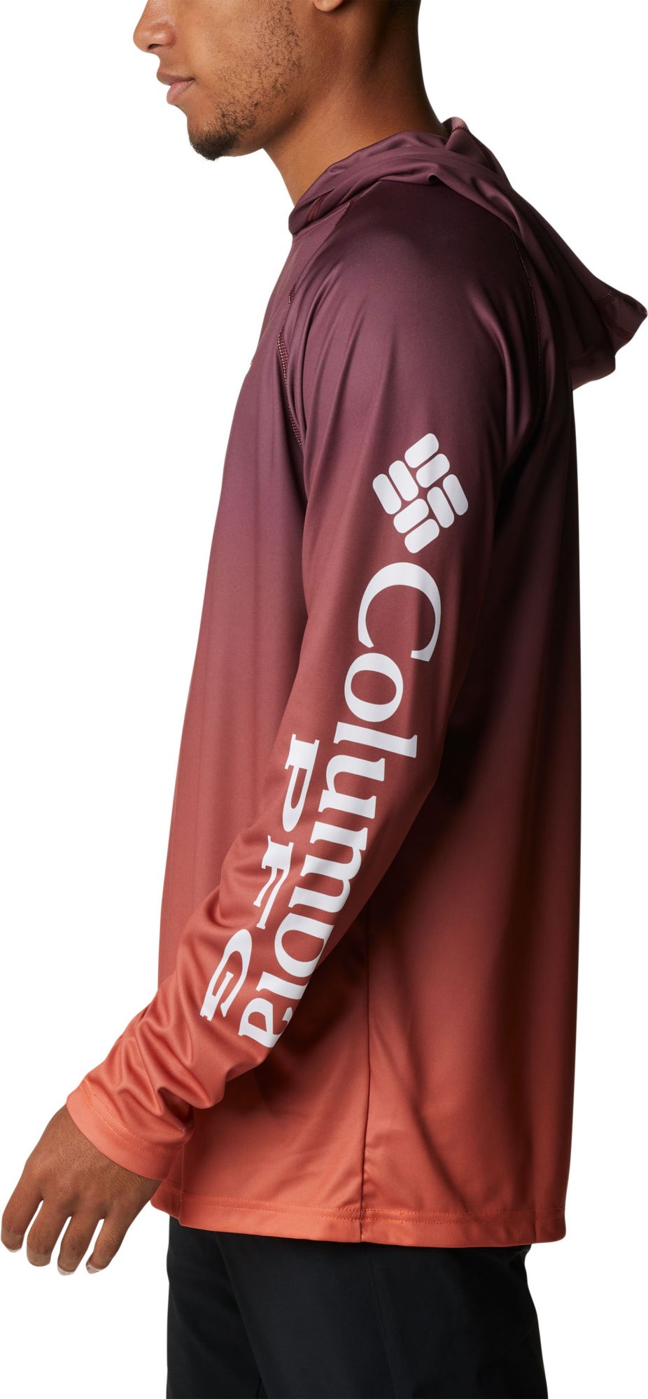 Columbia Men's Virginia Tech Hokies Maroon PFG Super Terminal Tackle Long Sleeve Hooded T-Shirt product image