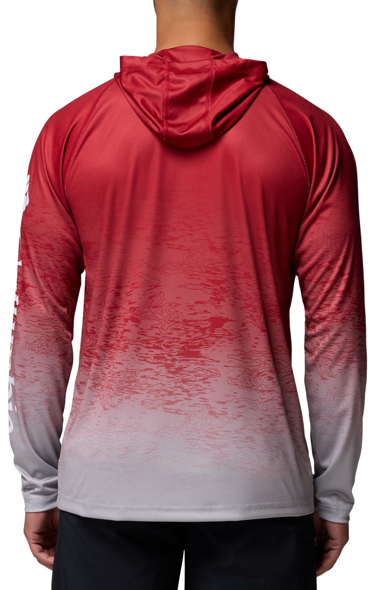 Columbia Men's Alabama Crimson Tide Red Super Terminal Tackle Ombre Pullover Hoodie product image