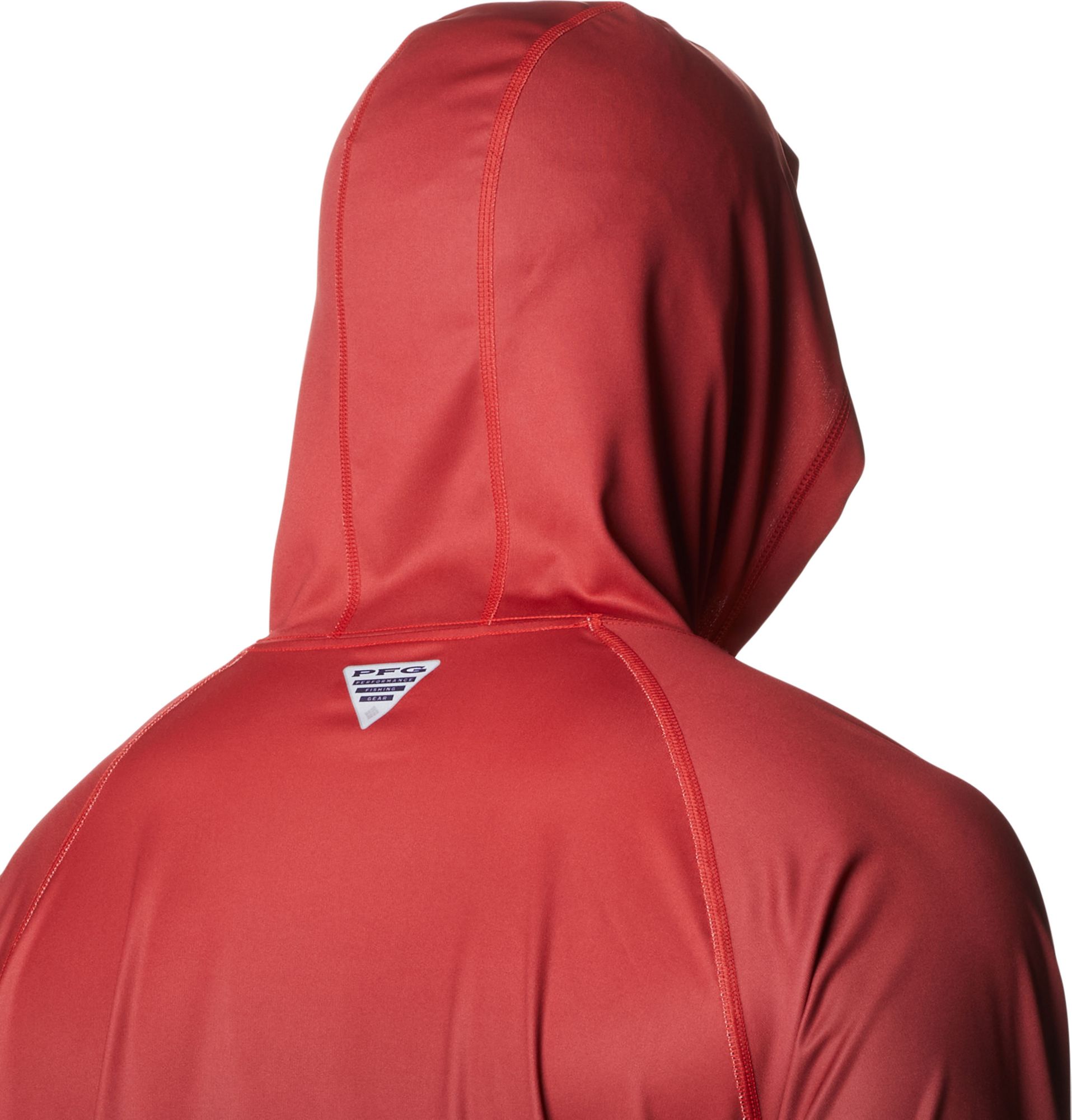 Columbia Men's Georgia Bulldogs Red PFG Super Terminal Tackle Long Sleeve Hooded T-Shirt product image