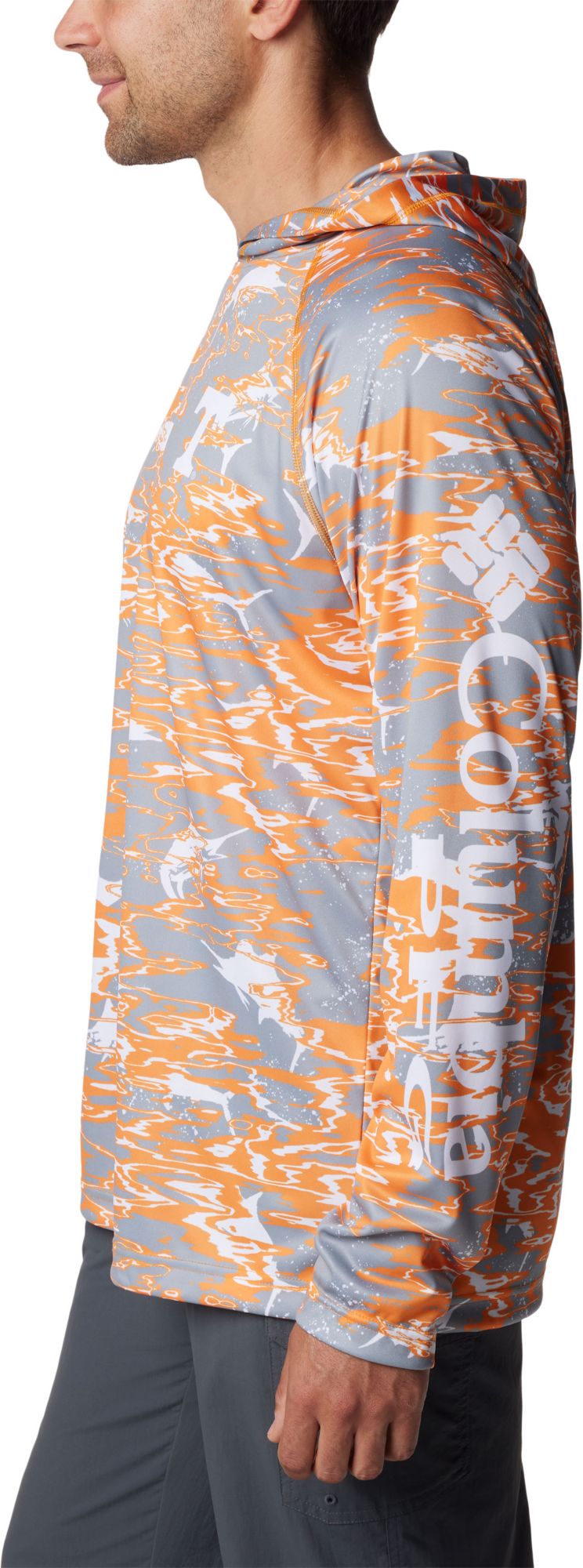 Columbia Men's Tennessee Volunteers Tennessee Orange PFG Super Terminal Tackle Long Sleeve Hooded T-Shirt product image