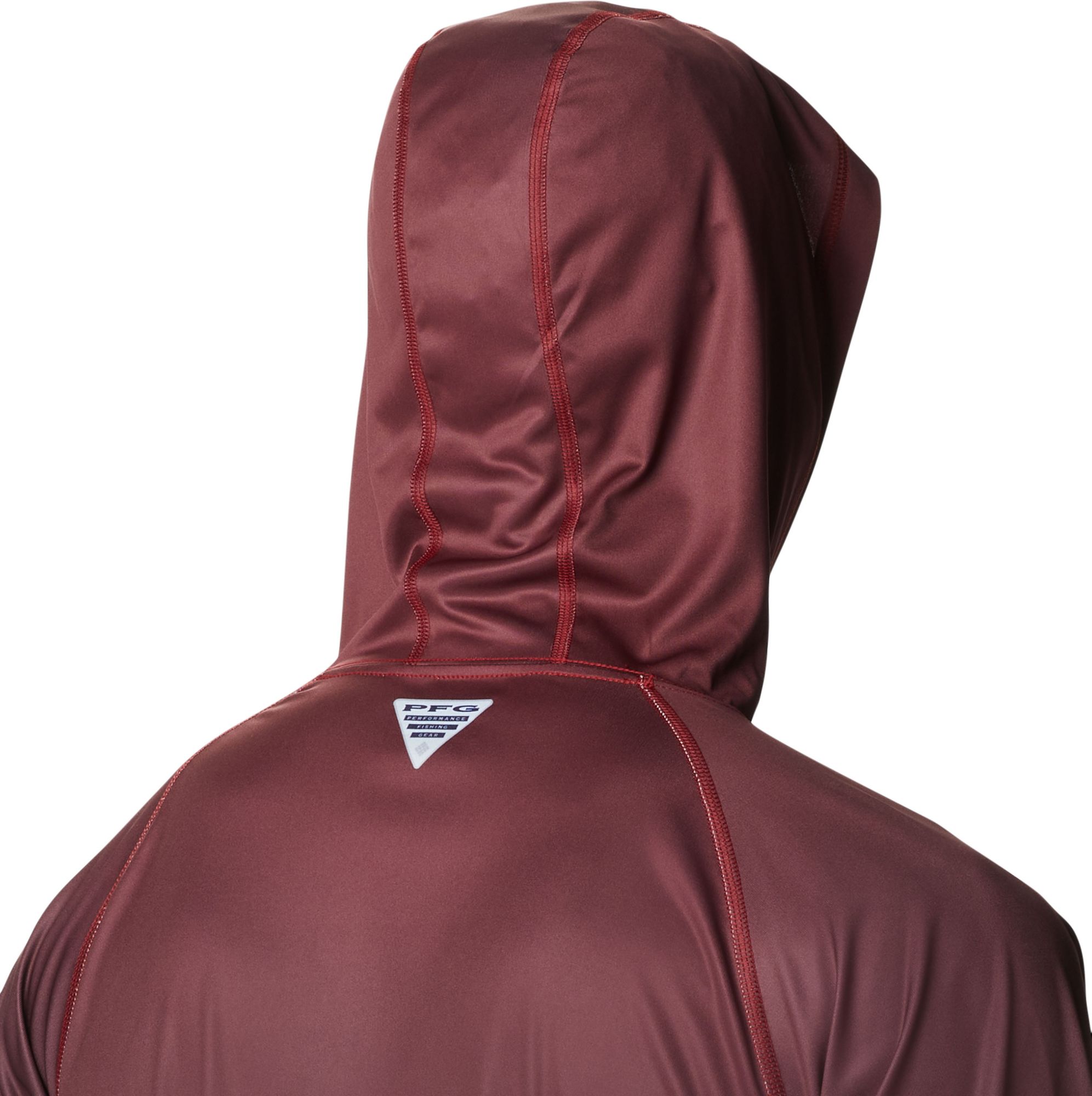 Columbia Men's South Carolina Gamecocks Garnet PFG Super Terminal Tackle Long Sleeve Hooded T-Shirt product image
