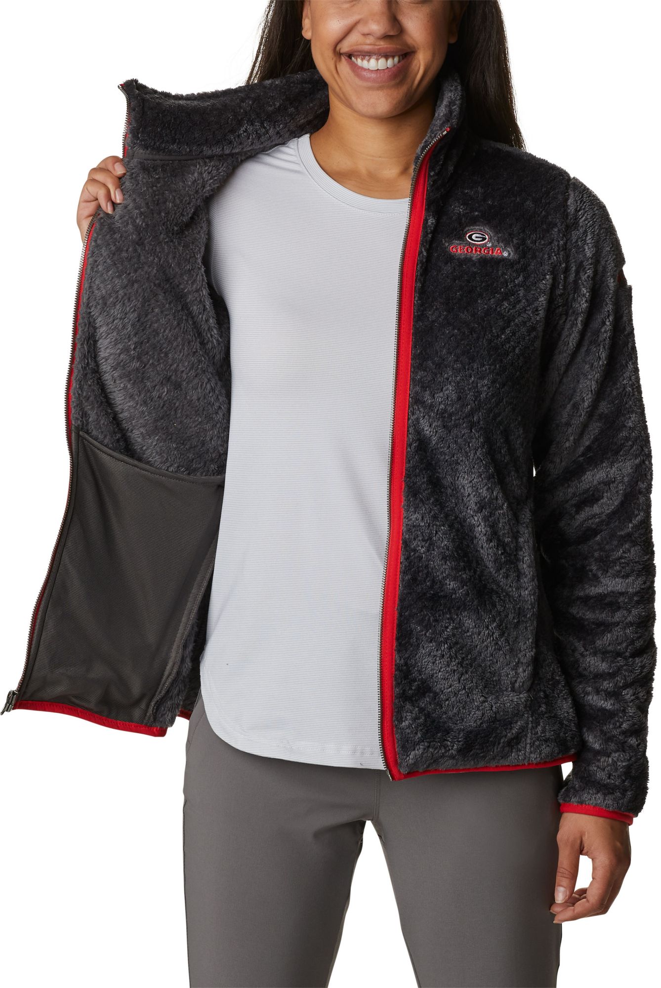 Columbia Women's Georgia Bulldogs Black Fire Side Sherpa Full-Zip Jacket product image