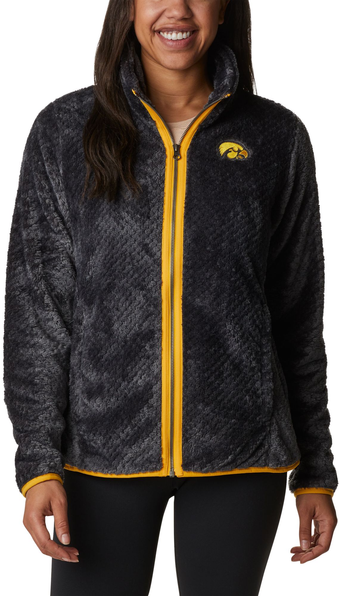 Columbia Women's Iowa Hawkeyes Black Fire Side Sherpa Full-Zip Jacket product image