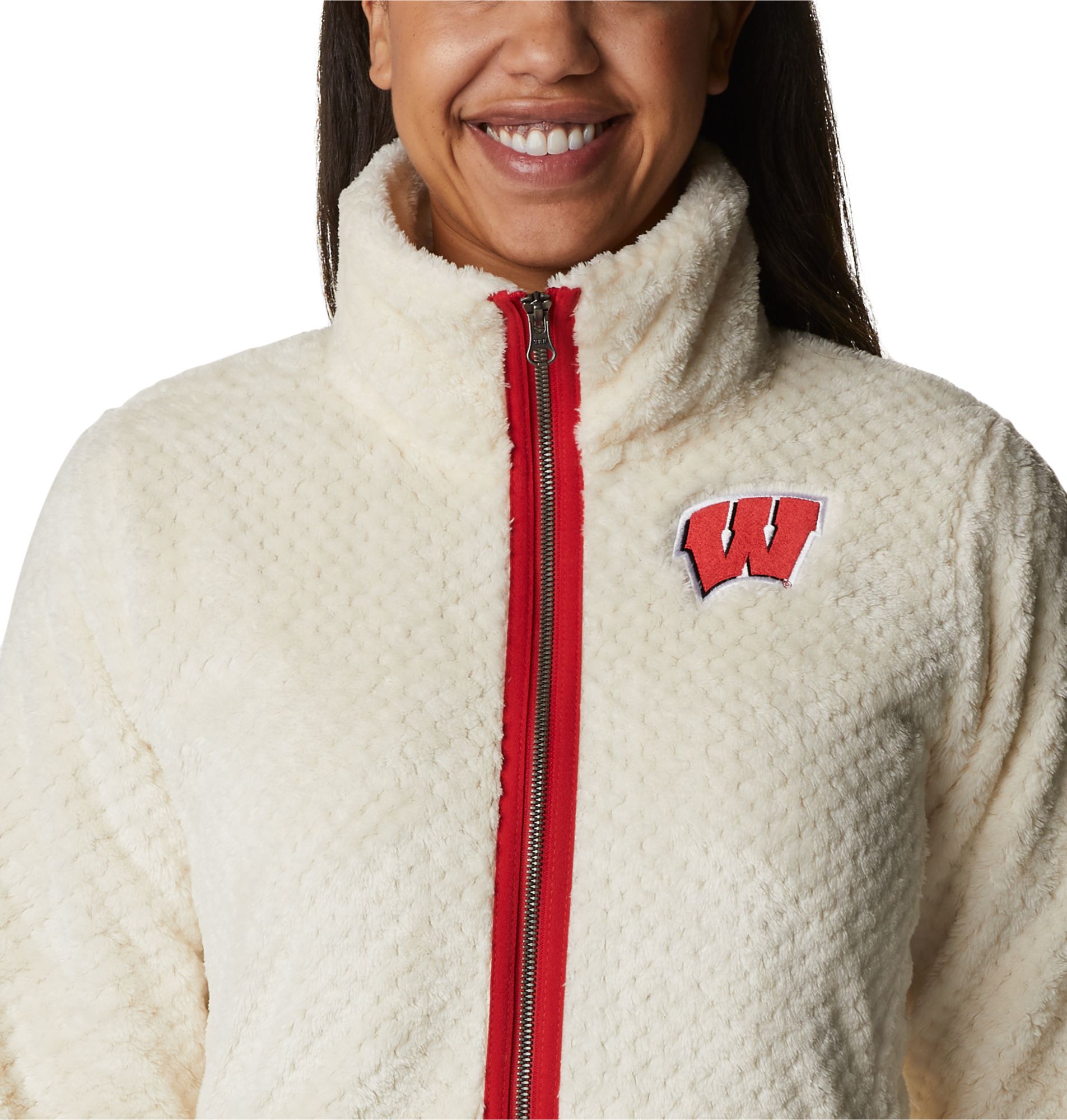 Columbia Women's Wisconsin Badgers Chalk Fire Side Full-Zip Jacket product image