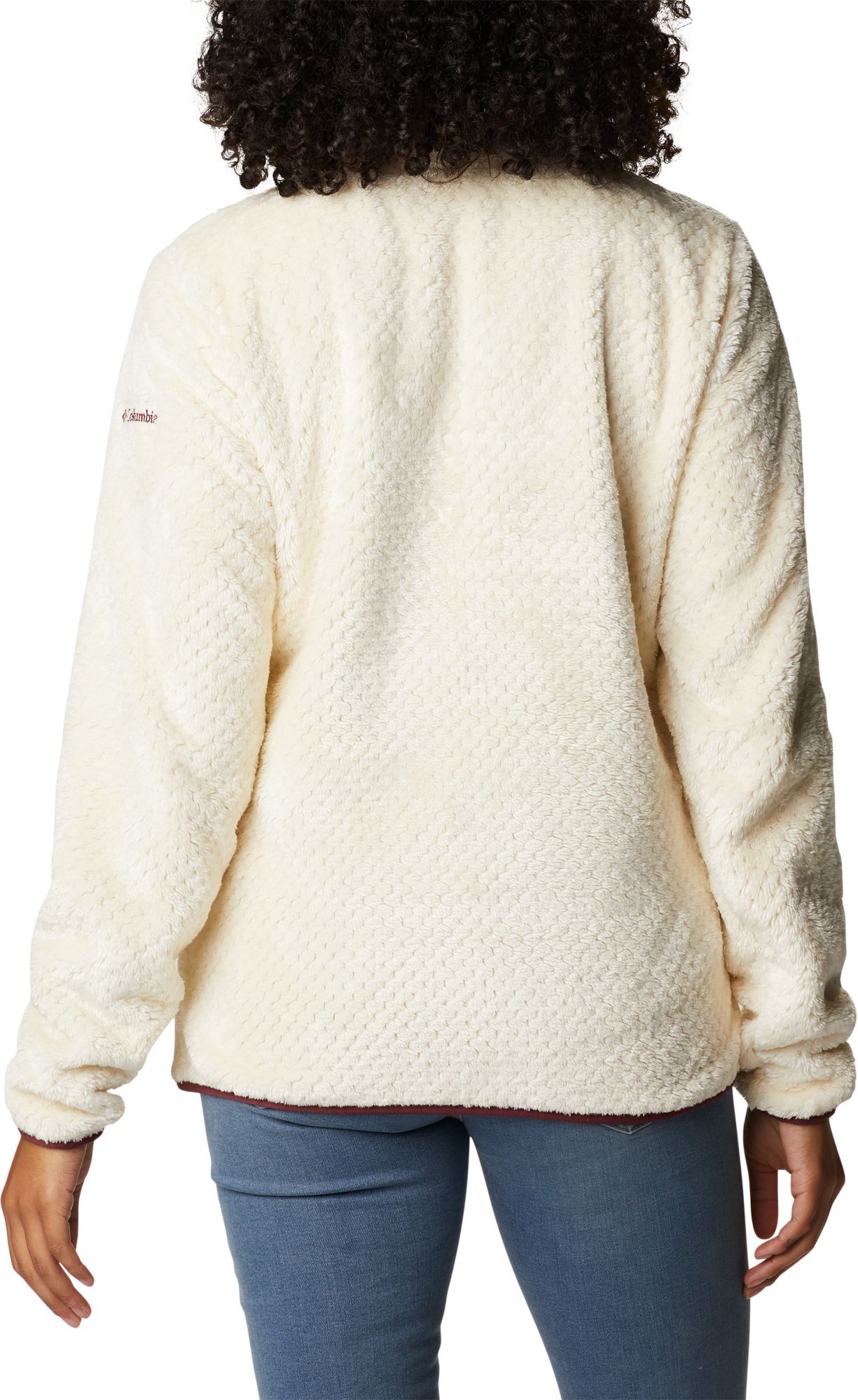 Columbia Women's Virginia Tech Hokies White Fire Side Sherpa Full-Zip Jacket product image