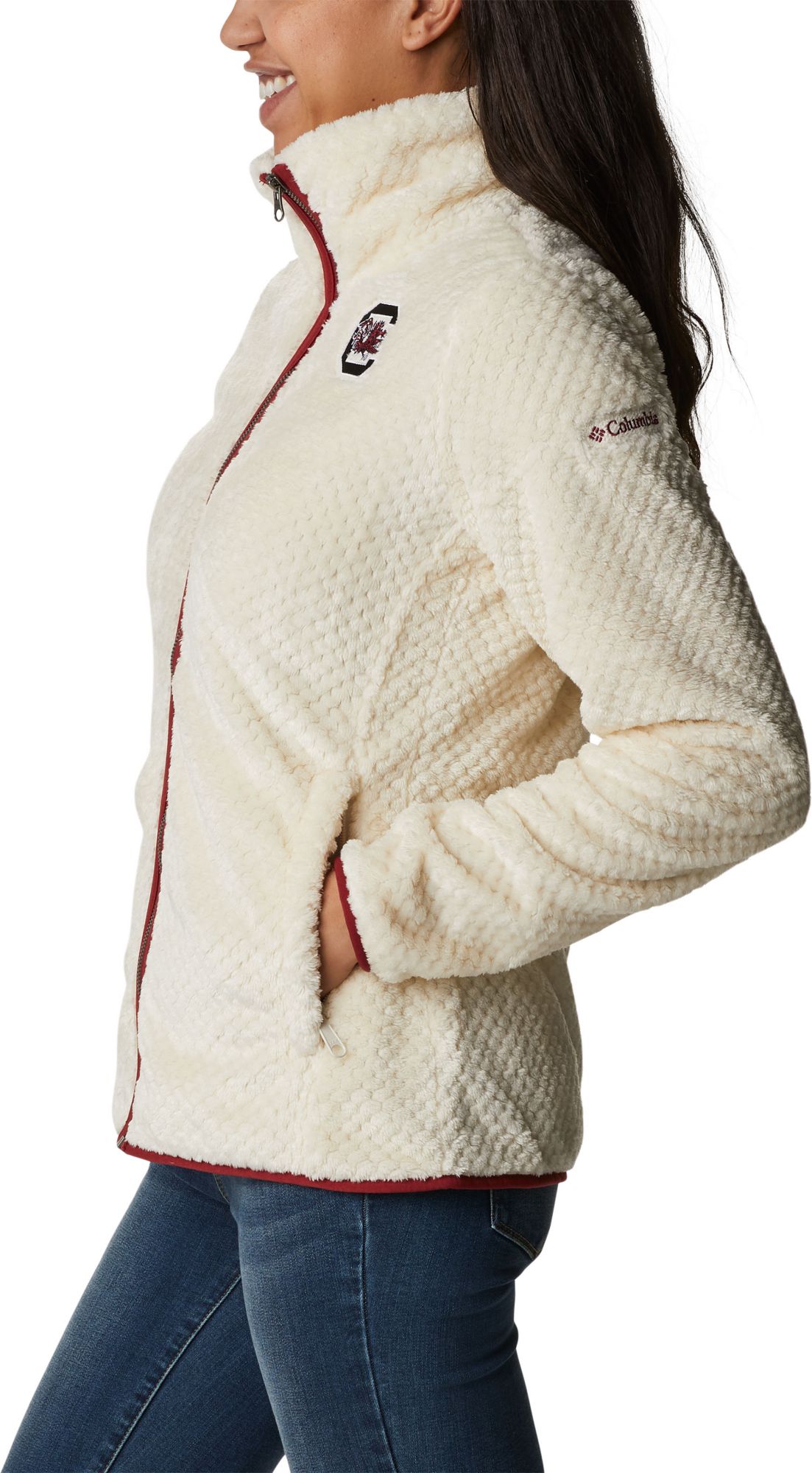 Columbia Women's South Carolina Gamecocks White Fire Side Sherpa Full-Zip Jacket product image