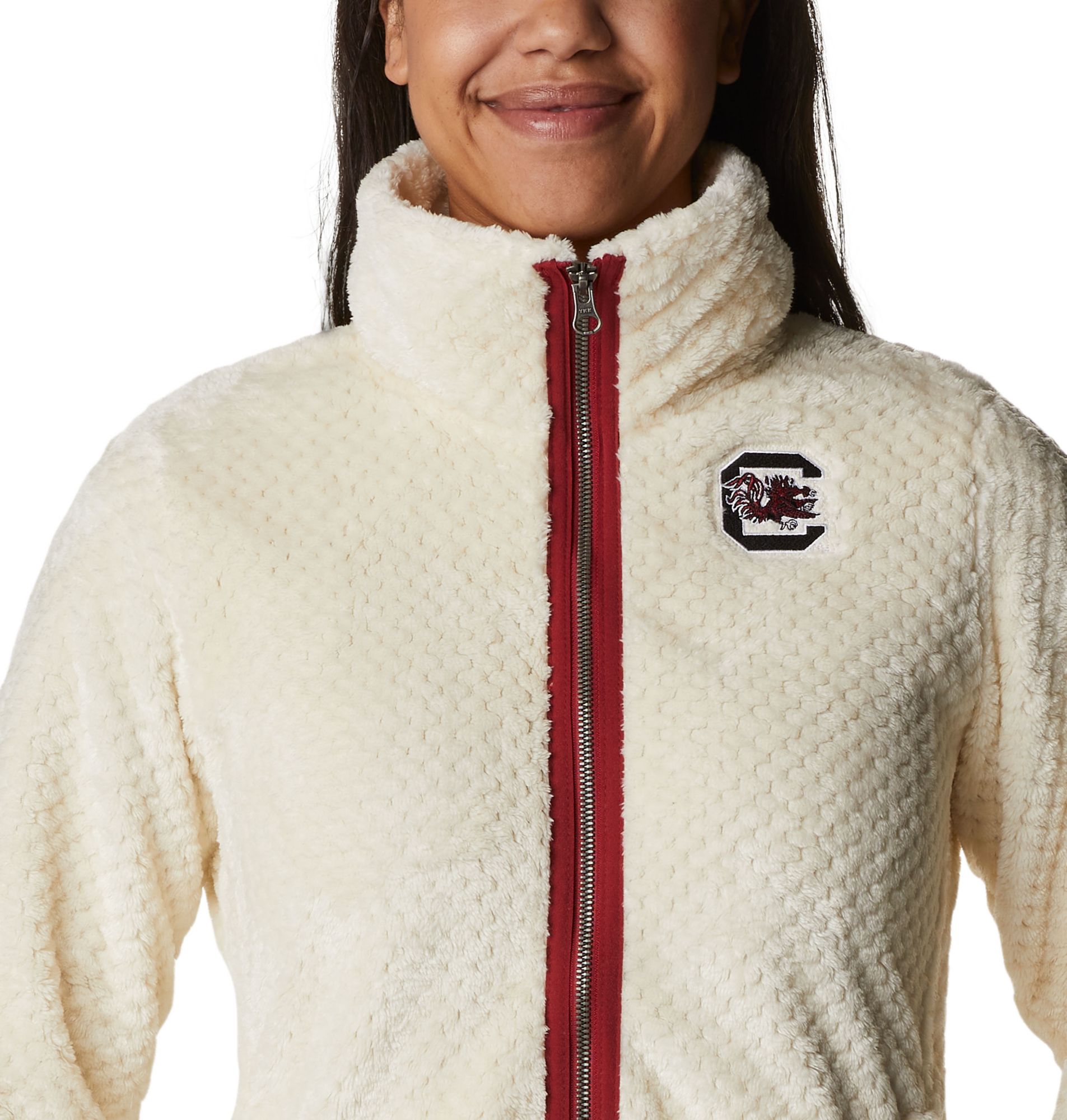 Columbia Women's South Carolina Gamecocks White Fire Side Sherpa Full-Zip Jacket product image