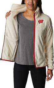 Columbia Women's Wisconsin Badgers White Fire Side Sherpa Full-Zip Jacket product image