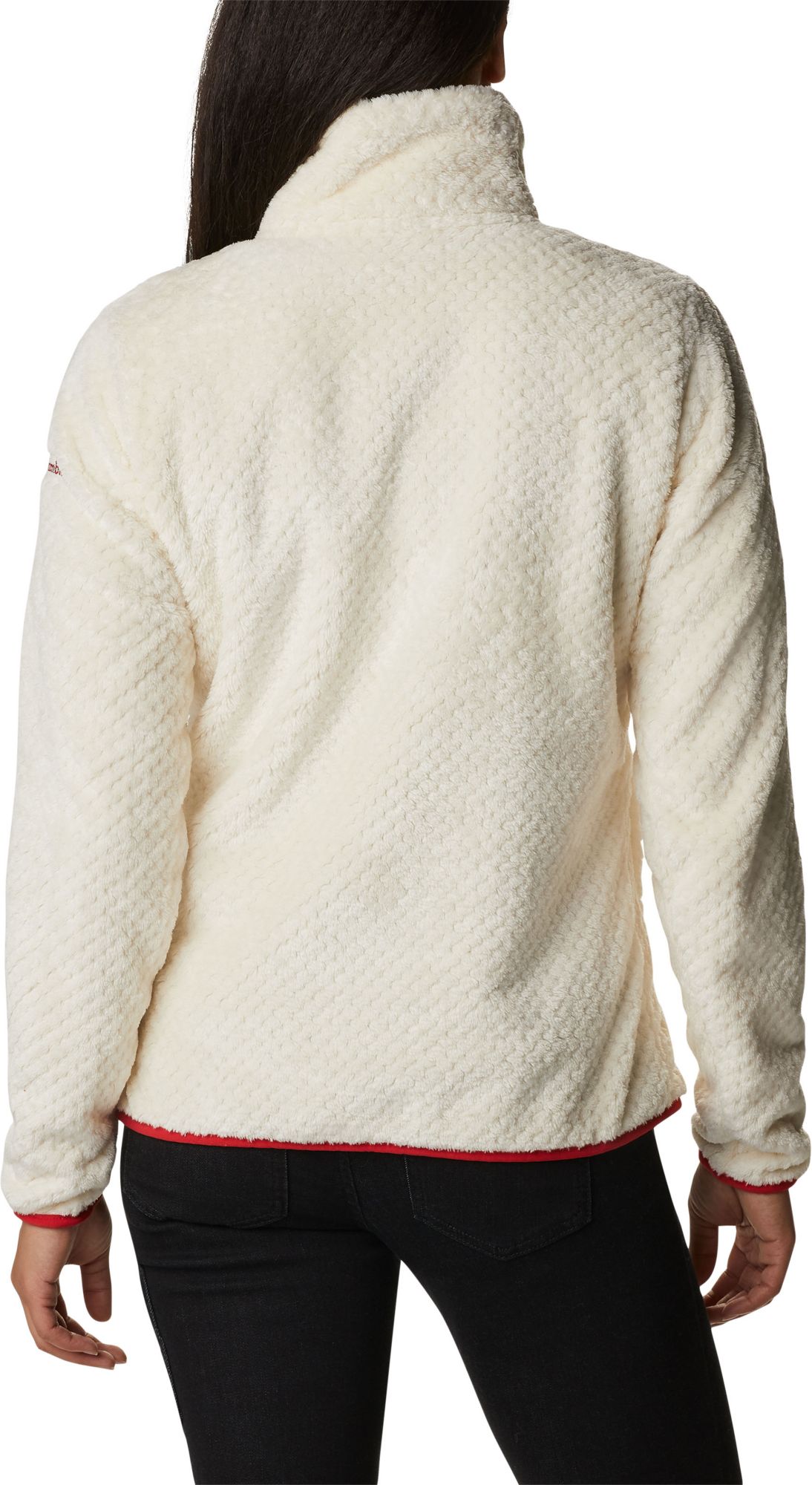 Columbia Women's Wisconsin Badgers White Fire Side Sherpa Full-Zip Jacket product image