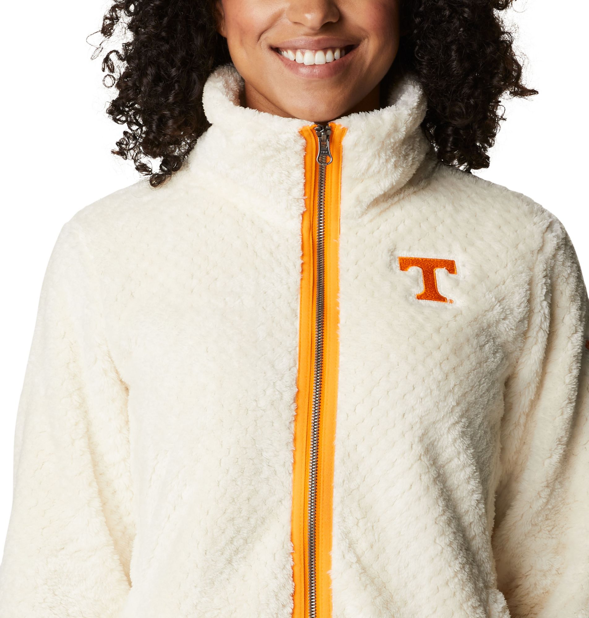 Columbia Women's Tennessee Volunteers White Fire Side Sherpa Full-Zip Jacket