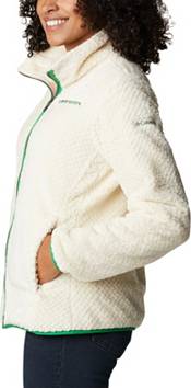 Columbia Women's Oregon Ducks White Fire Side Sherpa Full-Zip Jacket product image