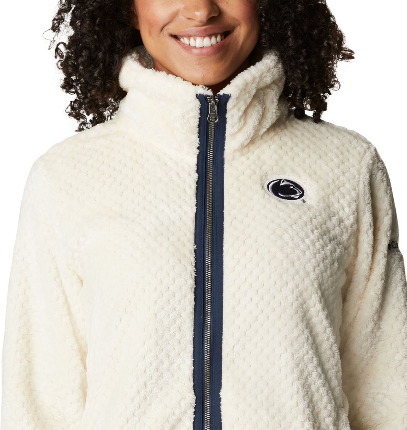 Columbia Women s Penn State Nittany Lions White Fire Side Sherpa Full Zip Jacket Dick s Sporting Goods