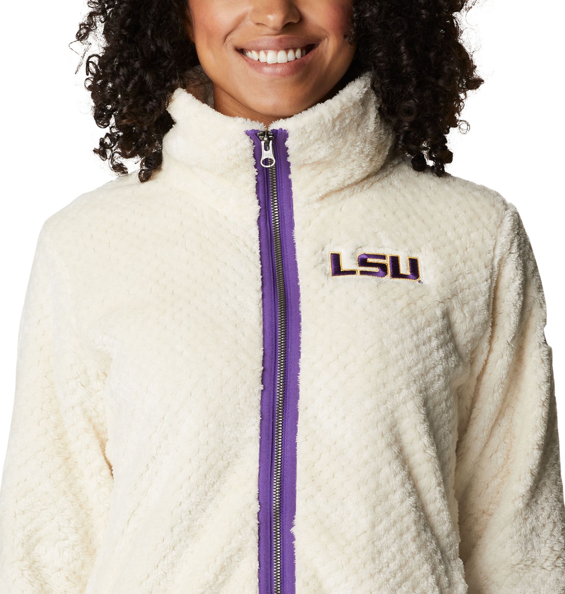 Columbia Women's Nebraska Cornhuskers White Fire Side Sherpa Full-Zip Jacket