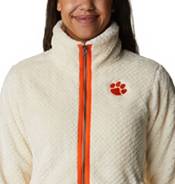Columbia Women's Clemson Tigers White Fire Side Sherpa Full-Zip Jacket product image