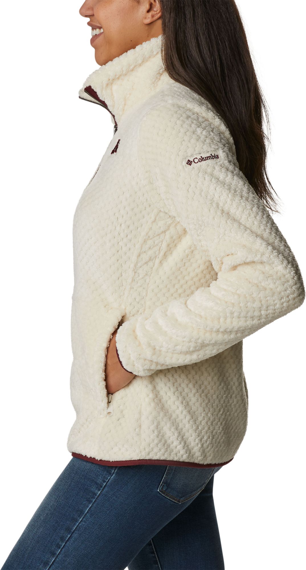 Columbia Women's Minnesota Golden Gophers White Fire Side Sherpa Full-Zip Jacket product image