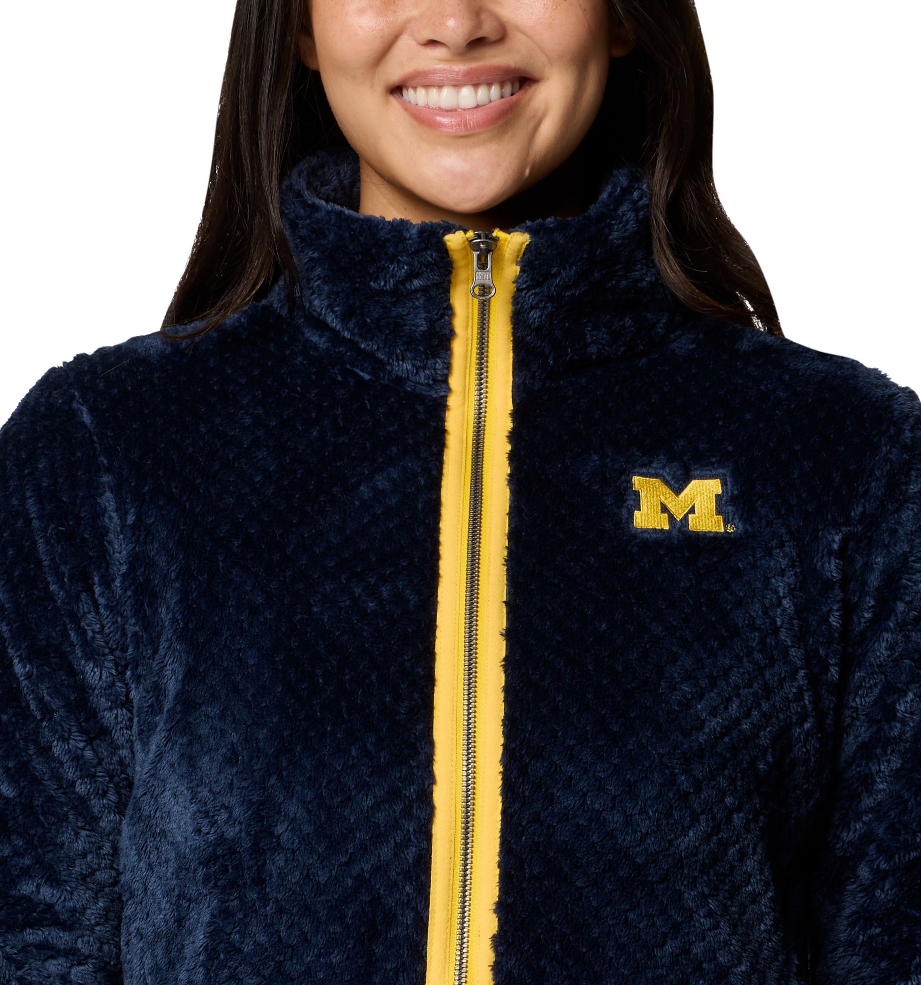 Columbia Women's Michigan Wolverines Collegiate Navy Fire Side Full-Zip Jacket product image