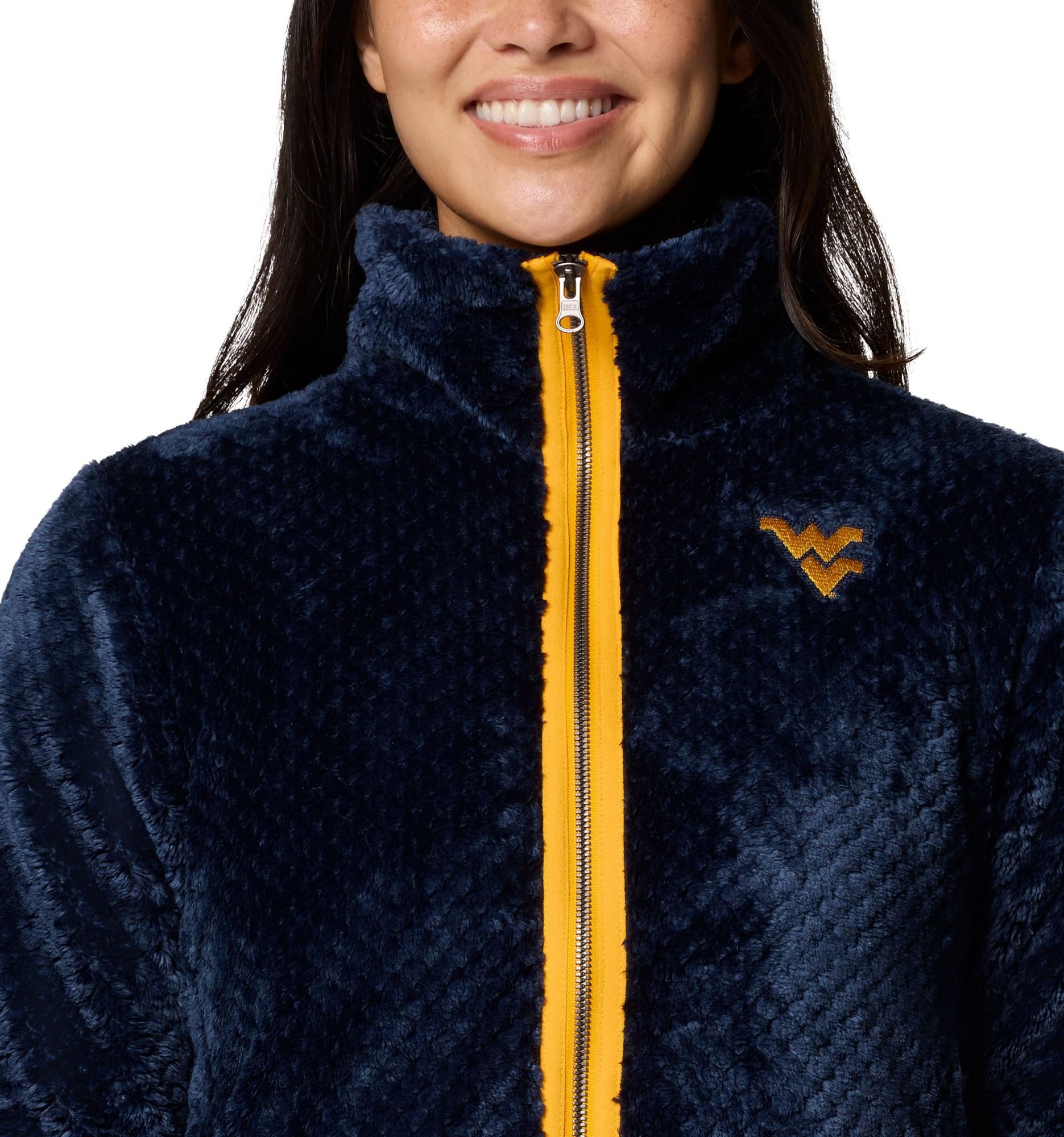 Columbia Women's West Virginia Mountaineers Collegiate Navy Fire Side Full-Zip Jacket product image