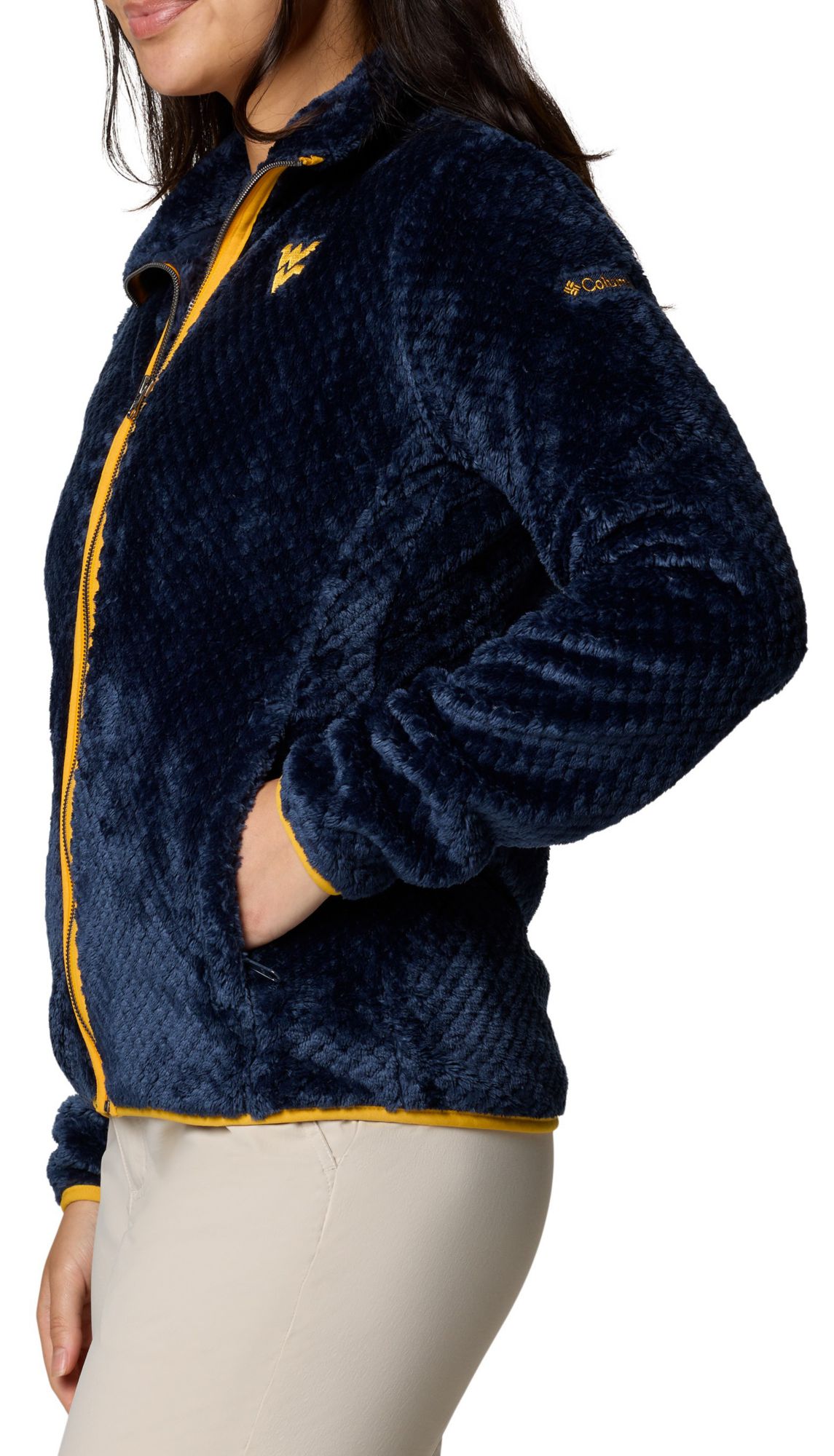 Columbia Women's West Virginia Mountaineers Collegiate Navy Fire Side Full-Zip Jacket product image