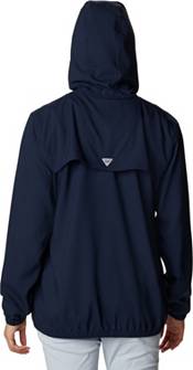 Columbia Women's Michigan Wolverines Blue PFG Tamiami Quarter-Snap Long Sleeve Hooded Shirt product image