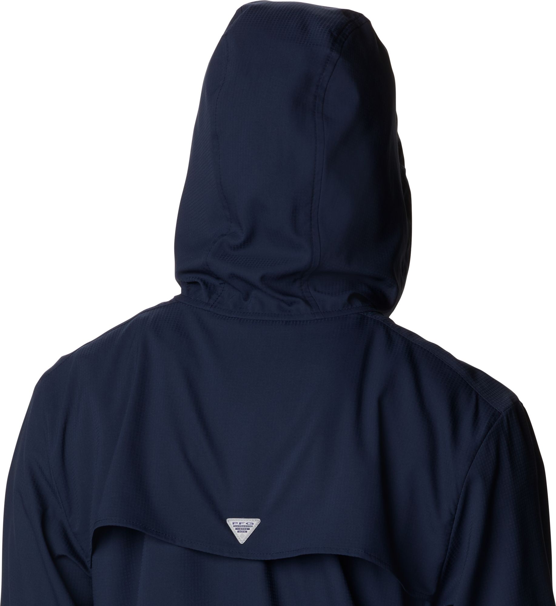 Columbia Women's Michigan Wolverines Blue PFG Tamiami Quarter-Snap Long Sleeve Hooded Shirt product image