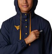 Columbia Women's West Virginia Mountaineers Blue PFG Tamiami Quarter-Snap Long Sleeve Hooded Shirt product image