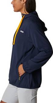 Columbia Women's West Virginia Mountaineers Blue PFG Tamiami Quarter-Snap Long Sleeve Hooded Shirt product image