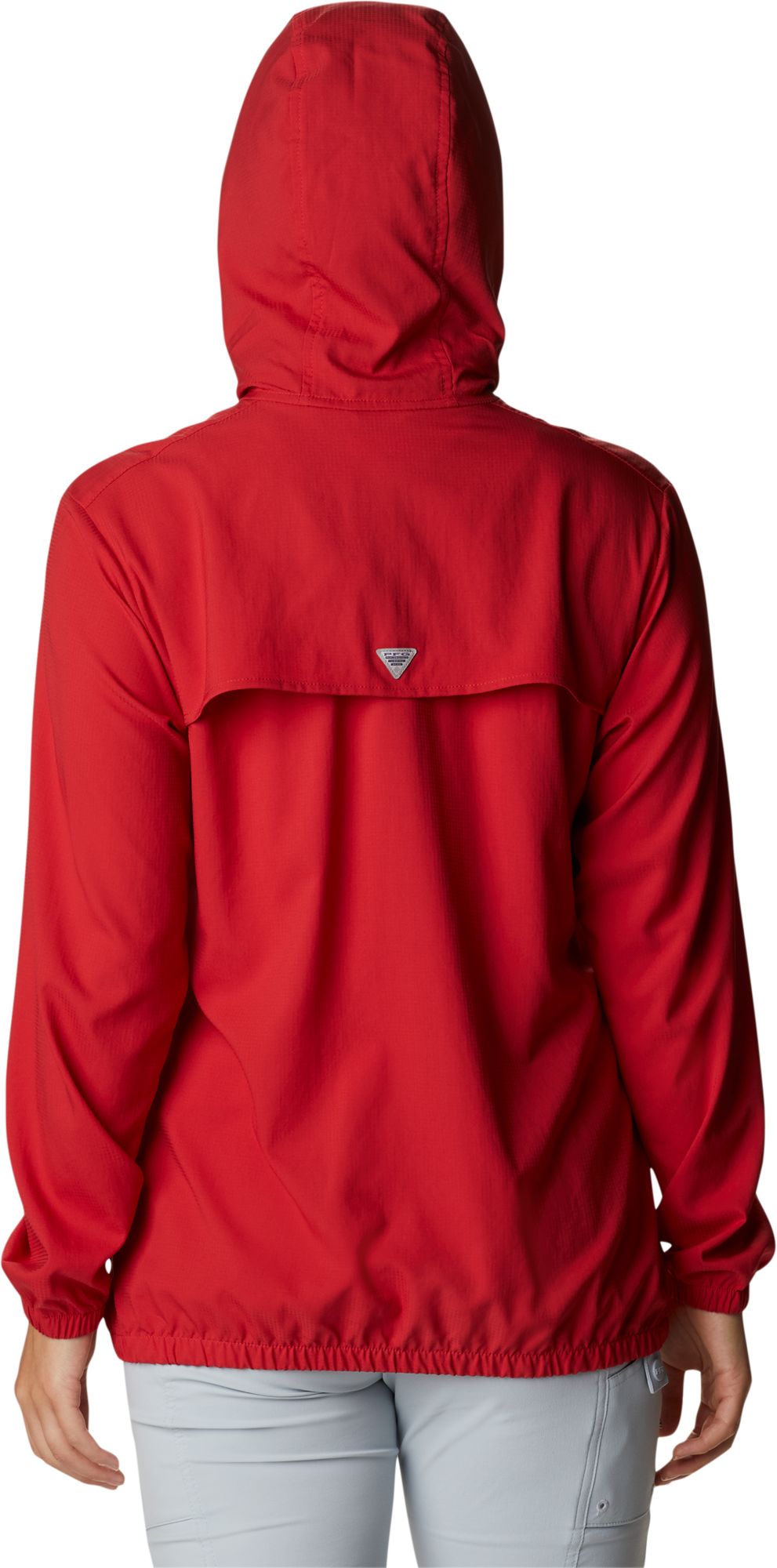 Columbia Women's Ohio State Buckeyes Red Tamiami Quarter-Snap Long Sleeve Hooded Shirt product image