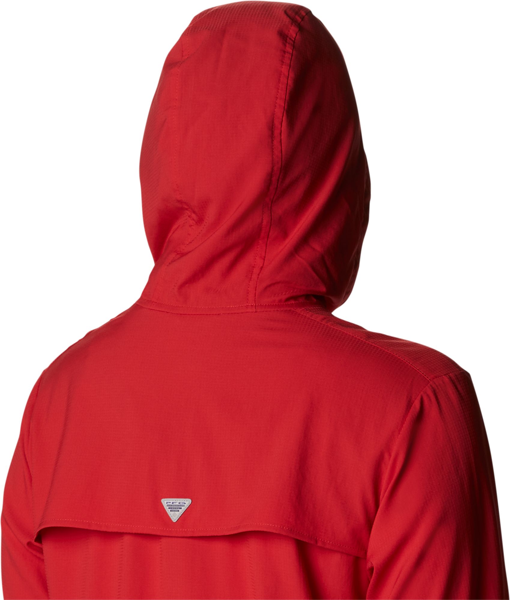 Columbia Women's Ohio State Buckeyes Red Tamiami Quarter-Snap Long Sleeve Hooded Shirt product image