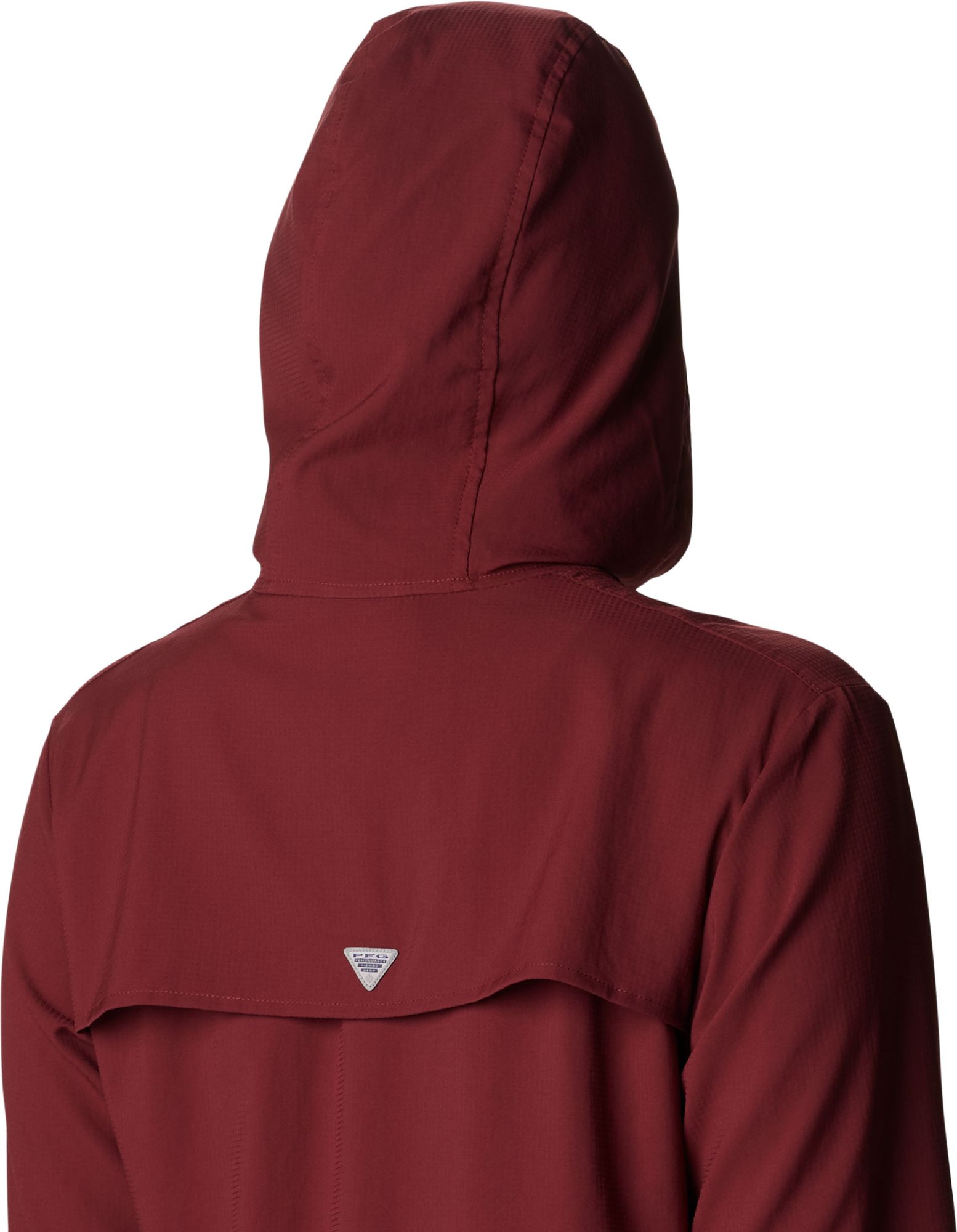 Columbia Women's Florida State Seminoles Garnet PFG Tamiami Quarter-Snap Long Sleeve Hooded Shirt product image