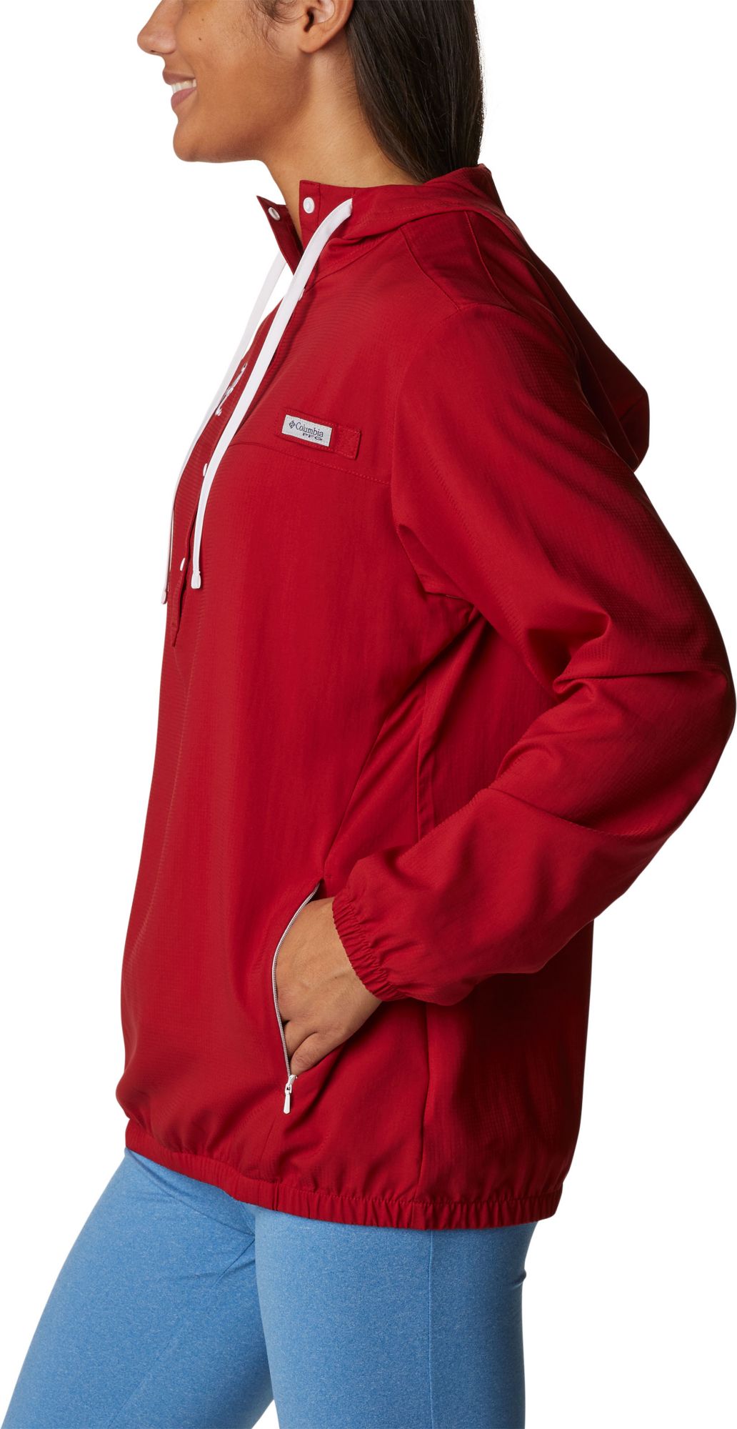 Columbia Women's Alabama Crimson Tide Crimson PFG Tamiami Quarter-Snap Long Sleeve Hooded Shirt product image