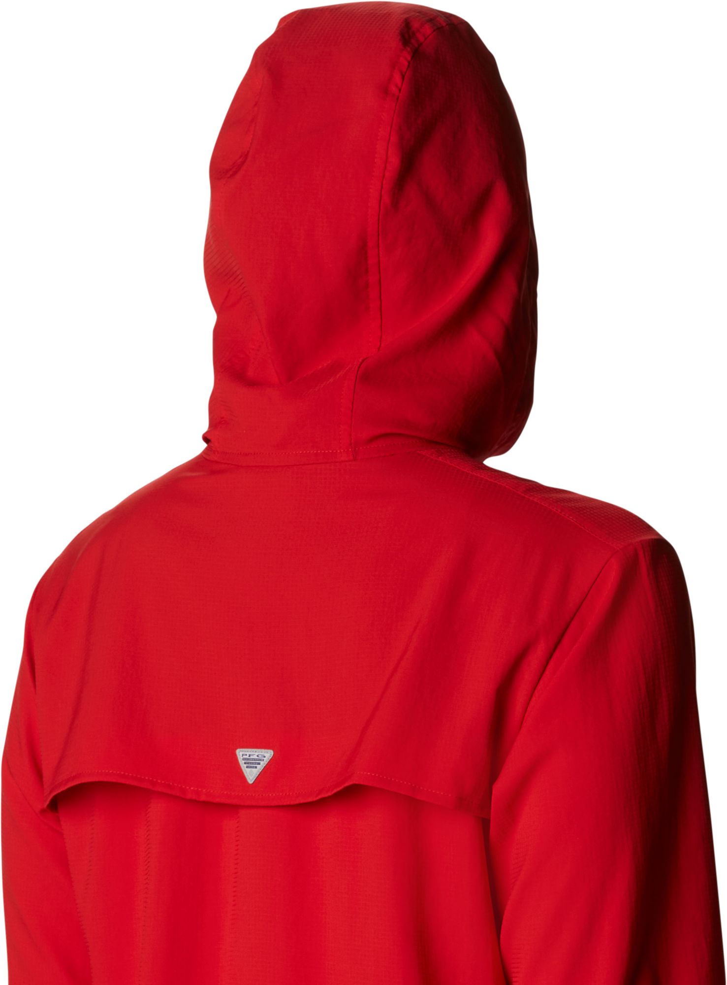 Columbia Women's Georgia Bulldogs Red PFG Tamiami Quarter-Snap Long Sleeve Hooded Shirt product image