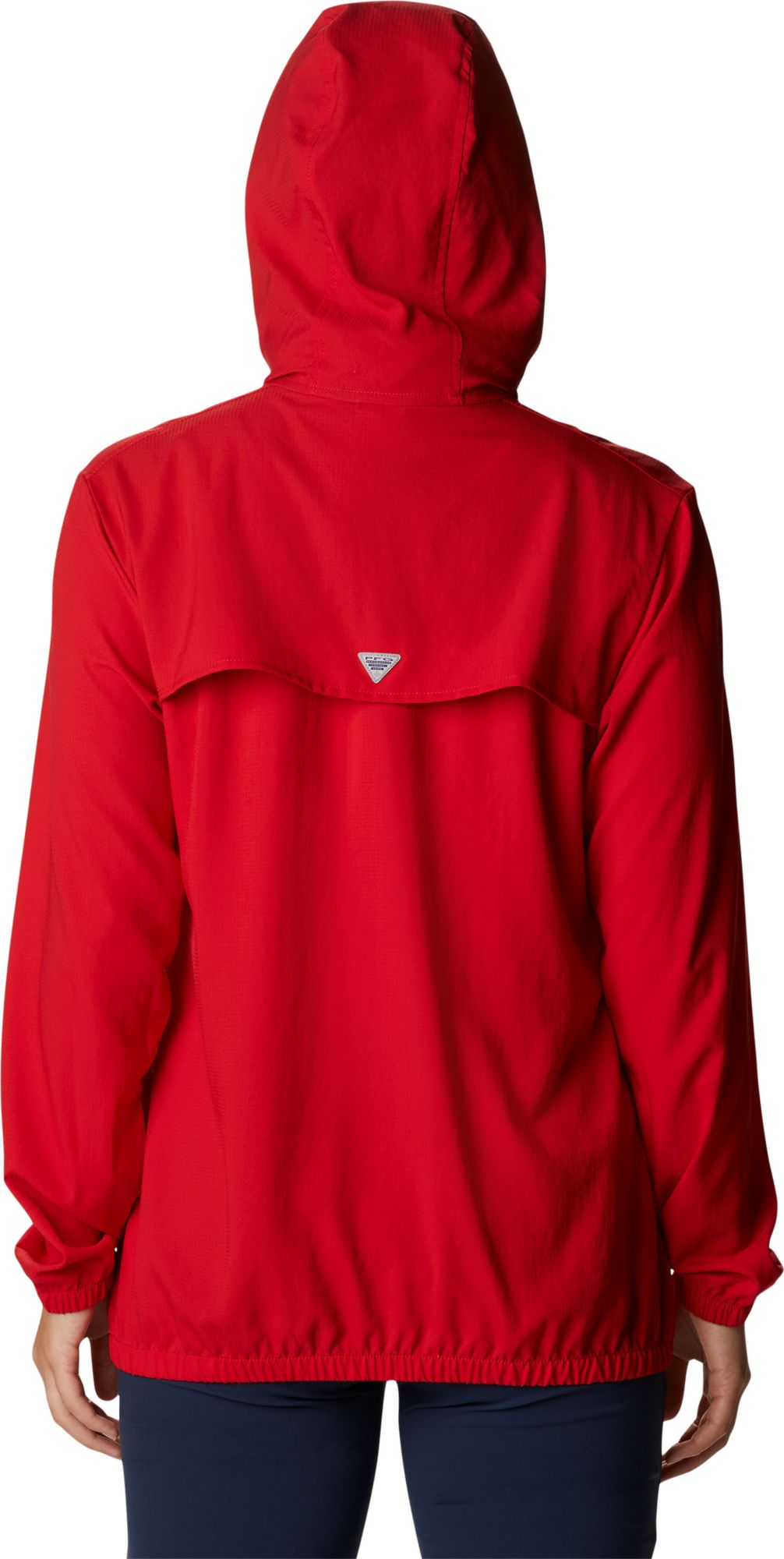 Columbia Women's Georgia Bulldogs Red PFG Tamiami Quarter-Snap Long Sleeve Hooded Shirt product image