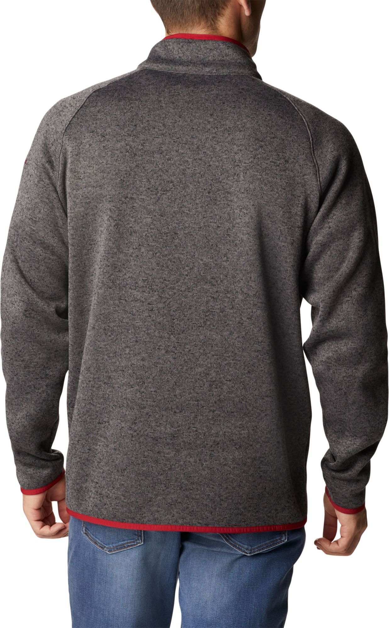 Columbia Men's Oklahoma Sooners Grey Canyon Point Half-Zip Pullover Fleece Jacket product image