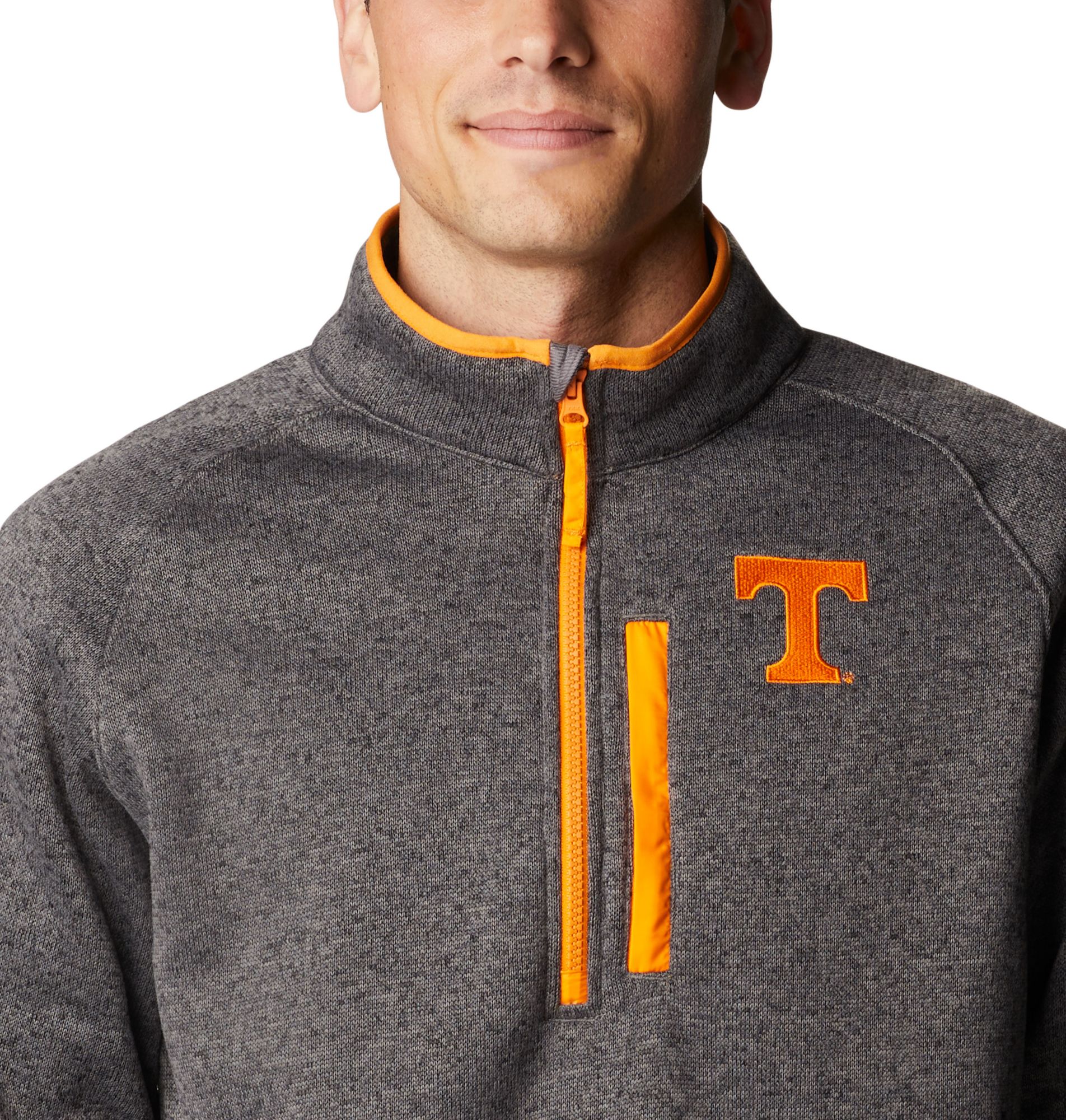 Columbia Men's Tennessee Volunteers Grey Canyon Point Half-Zip Pullover Fleece Jacket product image