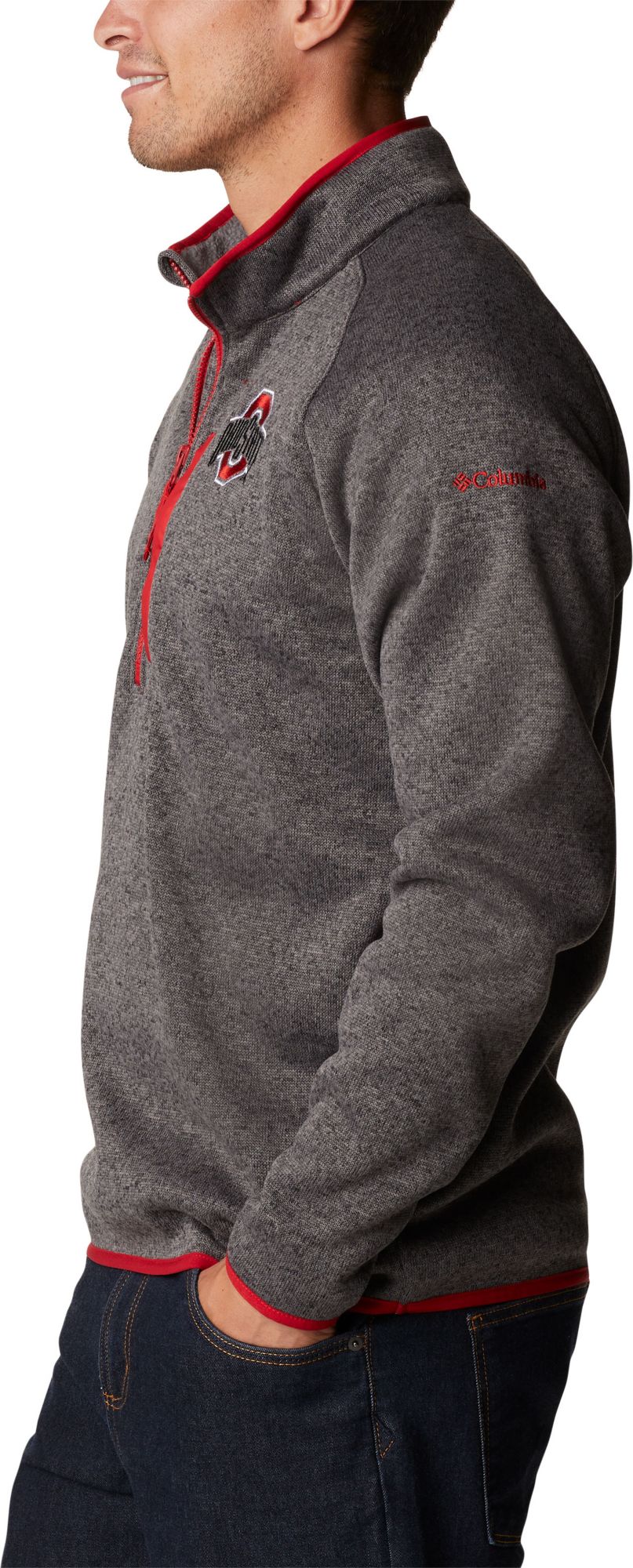 Columbia Men's Ohio State Buckeyes Grey Canyon Point Half-Zip Pullover Fleece Jacket product image
