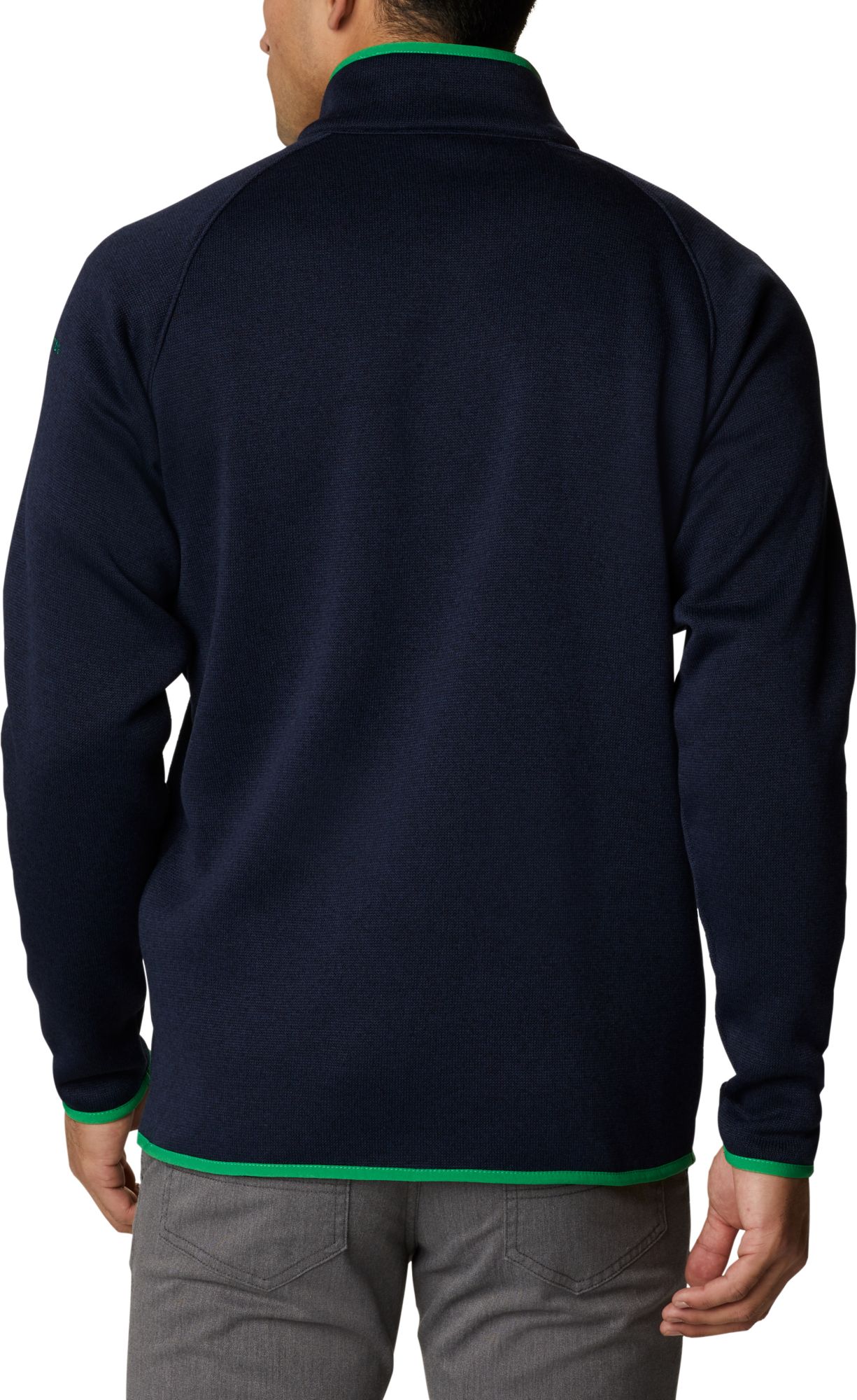 Columbia Men's Notre Dame Fighting Irish Navy CLG Canyon Point&trade; Sweater Fleece 1/2 Zip product image
