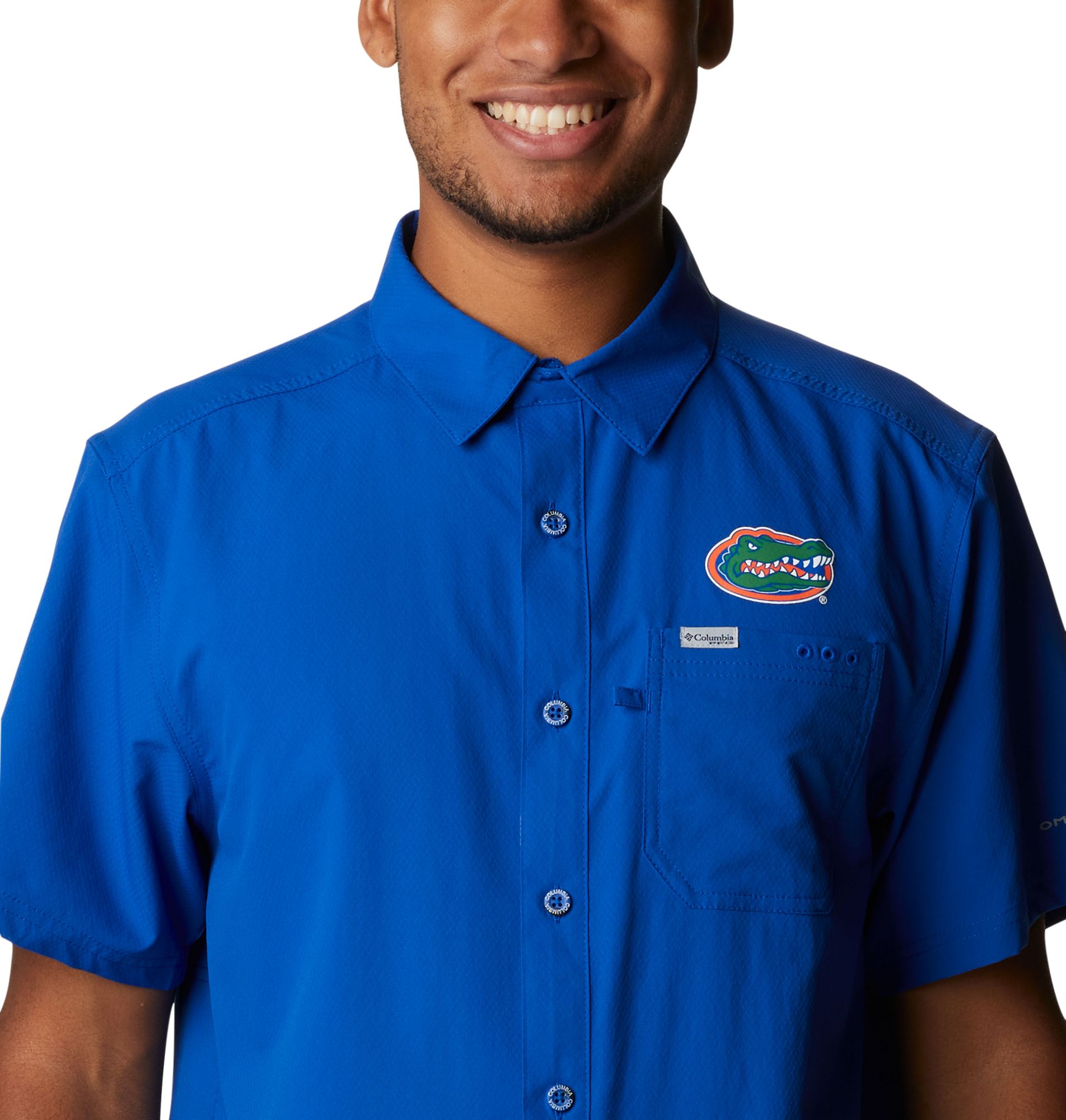 Columbia Men's Florida Gators Blue Slack Tide Button-Down Shirt