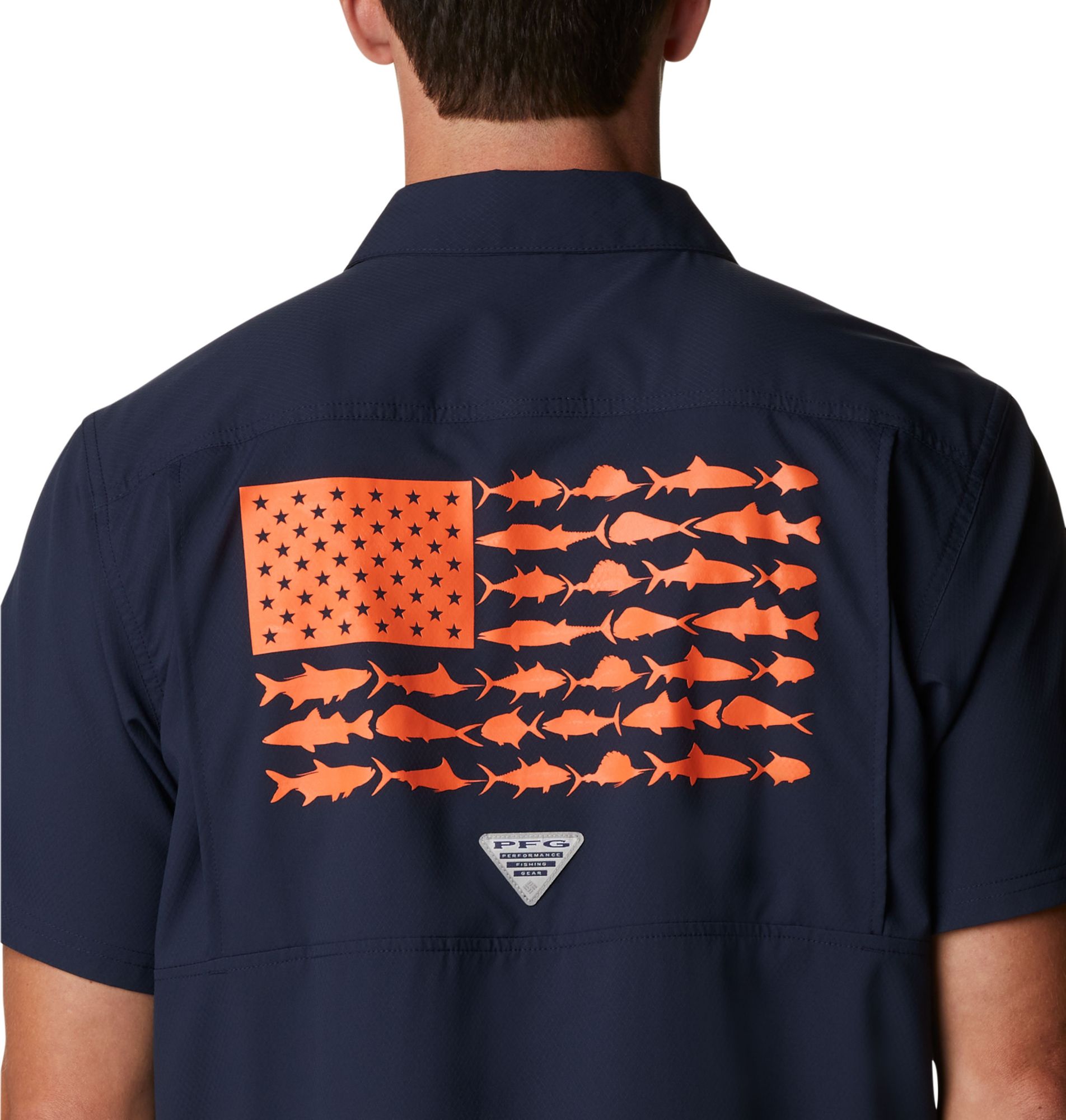 Columbia Men's Auburn Tigers Blue Slack Tide Button-Down Shirt product image