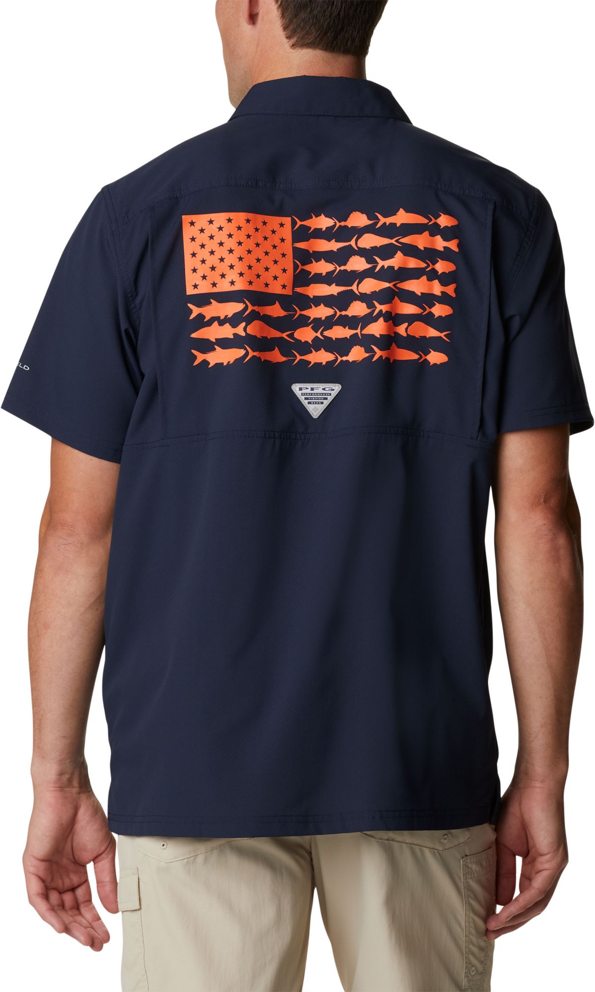 Columbia Men's Auburn Tigers Blue Slack Tide Button-Down Shirt product image