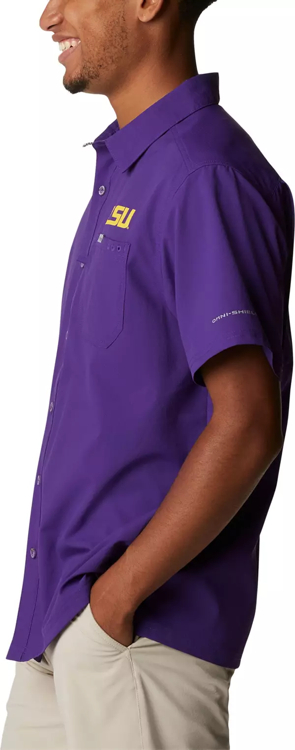 Columbia Men's Purple LSU Tigers Bonehead Button-Up Shirt - Macy's