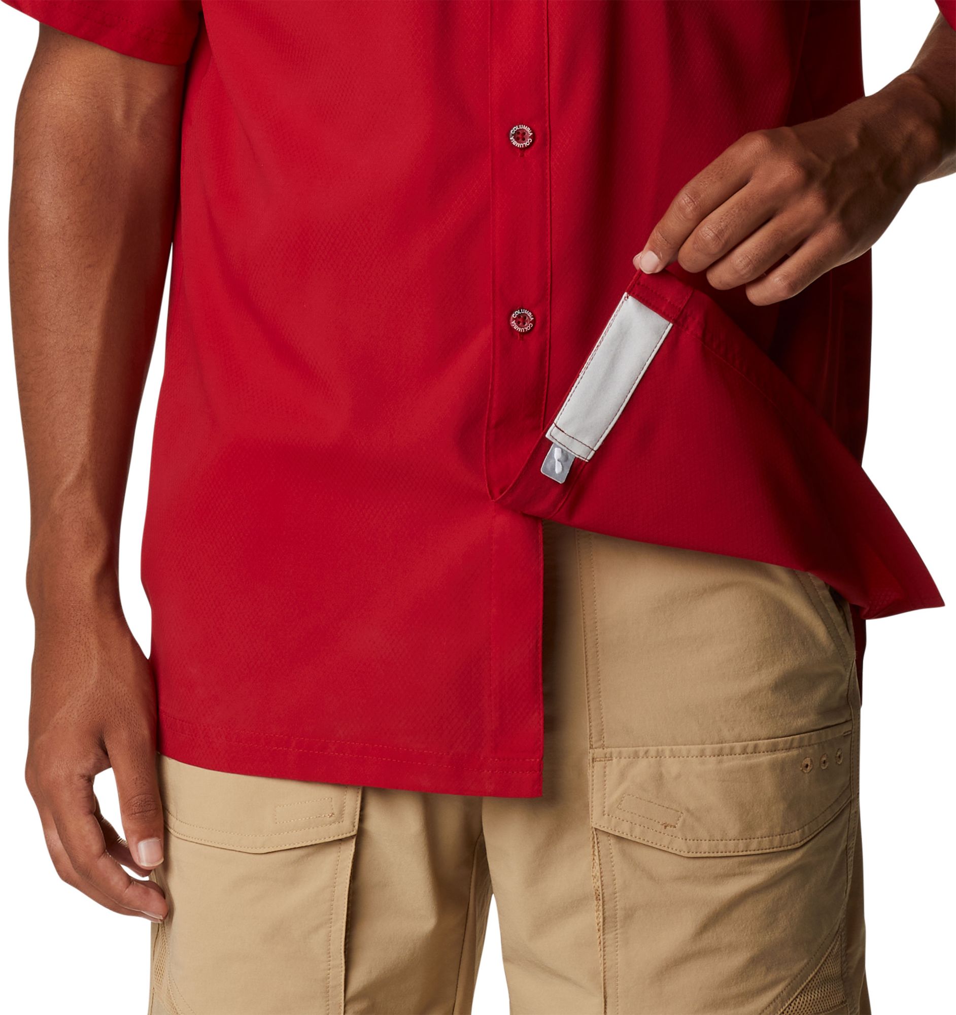 Columbia Men's Arkansas Razorbacks Cardinal Slack Tide Button-Down Shirt product image