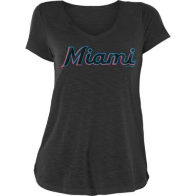 sorry, New Era Women's Miami Marlins Black Slub V-Neck T-Shirt is currently out of stock