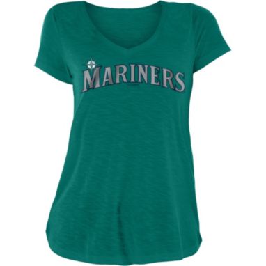 sorry, New Era Women's Seattle Mariners Green Slub V-Neck T-Shirt is currently out of stock