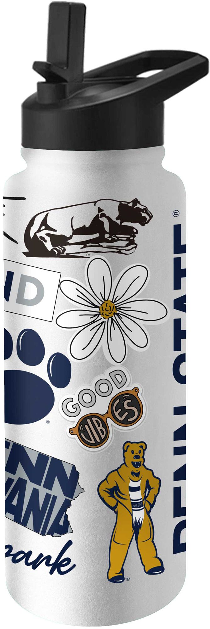 Logo Brands Penn State Nittany Lions 34 oz. Stainless Steel Native Quencher Water Bottle product image