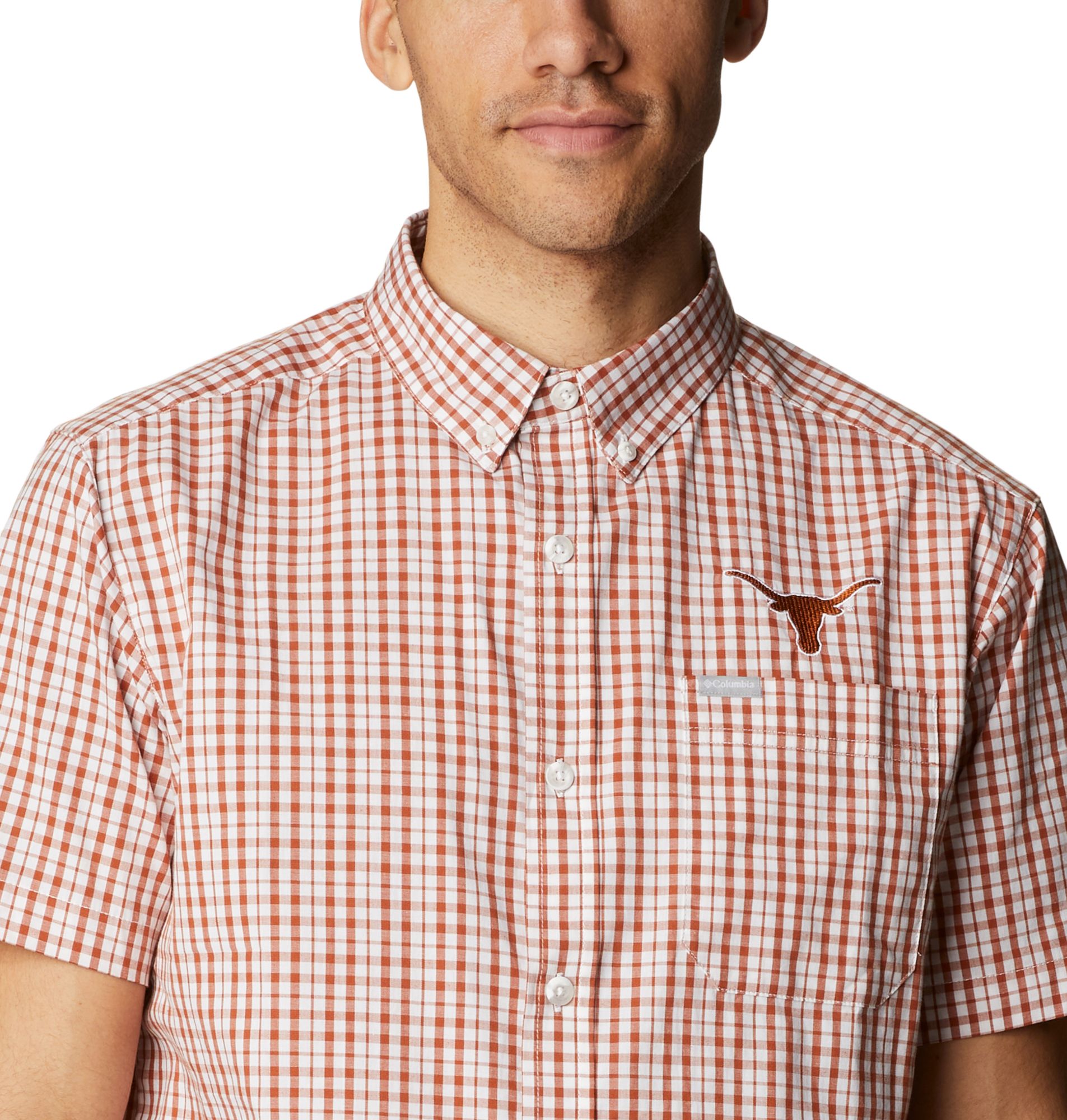 Columbia Men's Texas Longhorns Burnt Orange Rapid Rivers Button Down Shirt product image